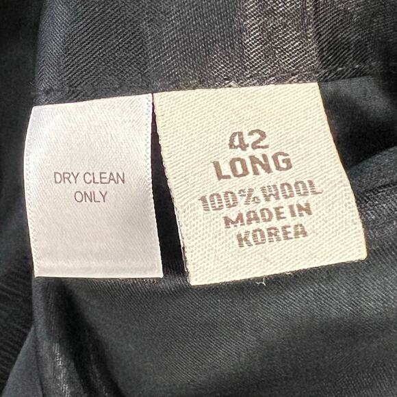 Pronto Uomo Suit Jacket Mens 42L Black Wool Sport Coat Blazer Business Classic - Picture 15 of 16